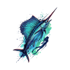 Blue Marlin Illustration