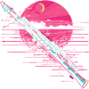 Flöte Grafik Vaporwave