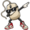 Dabbing Retro Computermaus