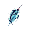 Dive into Blue: Marlin Tattoo