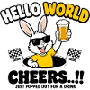 Hallo Welt Party Hase