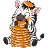 Zebra Pancakes Lustiger Cartoon