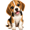 Süßer Beagle Welpe Hund Cartoon
