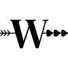 Buchstabe mit Pfeilherz