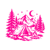 Magenta Moonlit Camp Abenteuer
