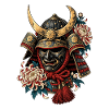 Blüten-Samurai Helm Mask