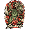 Balance Buddha Drache Lotus