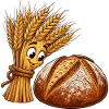 Brotfigur mit Weizenbündel