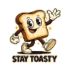 Stay Toasty Toast Mascot