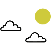 Wolken mit Sonne Minimal