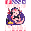 Funny Axolotl Gamer Gaming