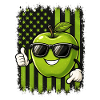  Grüner Apfel USA Amerikanische Flagge 