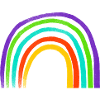 Regenbogen Pinselstrich Bogen