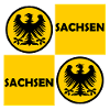 Sachsen Quadratflagge Adler