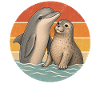 Delphin und Robbe