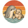 Delphin und Robbe