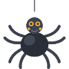 Niedliche Halloween-Spinne im Cartoon-Stil