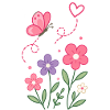 Blumenzauber mit Schmetterling