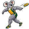 Koala beim Diskuswurf – Leichtathletik