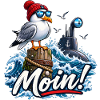 Moin! Küstenmorgen Möwe