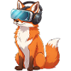 Fuchs VR Brille Virtual Reality Cartoon