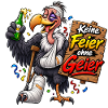 Geier mit Partyglanz