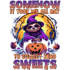 Halloween-Sloth mit Kürbis-Spruch