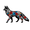 Blütenfuchs Silhouette