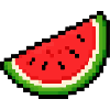 Pixel-Wassermelone Slice