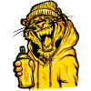 Tiger Graffiti Humor