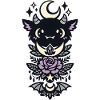 Monddämon mit Rose und Kristall
