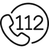 112 Notfall-Telefonleitungssymbol