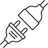 Stecker- und Steckdosenleitungs-Symbol