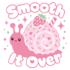 Glätten Sie es über Kawaii-Dessertschnecke