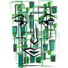 Abstraktes Gesicht Geometrisches Linien-Design