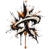 Abstraktes Symbol im Splash