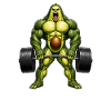 Avocado Gewichtheber Bodybuilder Fitness