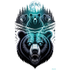 Lightning Bear Wildladungsdesign.