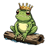 Froschkönig mit Krone