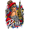 Paris Chic Elegant Graffiti