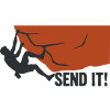 Send It Boulderer Silhouette