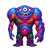 Lebendiges Regenbogenmonster