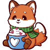 Kuschelfuchs mit Herztasse