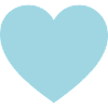Pastellblaues Herzdesign I Azurblau