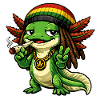 Cooler Rastafari Axolotl