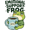 Emotionaler Unterstützungsfrosch