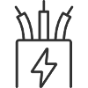 Symbol der elektrischen Kabelleitung