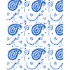 Indigo Paisley Muster Blau