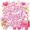 Live Laugh Love Glam Pink