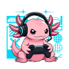 Funny Axolotl Gamer Gaming